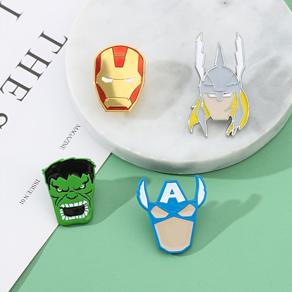 Set of 5 Anime Character Brooches Enamel Metal Pins for Clothing and Accessories