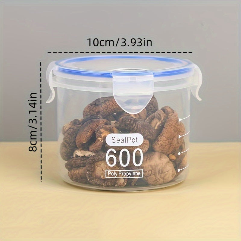 Havo o'tkazmaydigan oziq-ovqat saqlash konteynerlari to'plami, qayta ishlatiladigan polikarbonat bankalar, suyuqlik o'tkazmaydigan