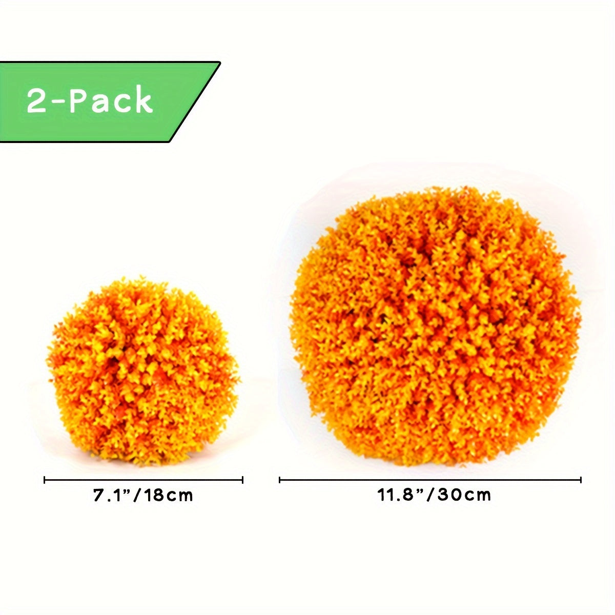 Artificial Plant Set of 2 Boxwood Topiary Balls UV Protected for Outdoor Indoor Decor