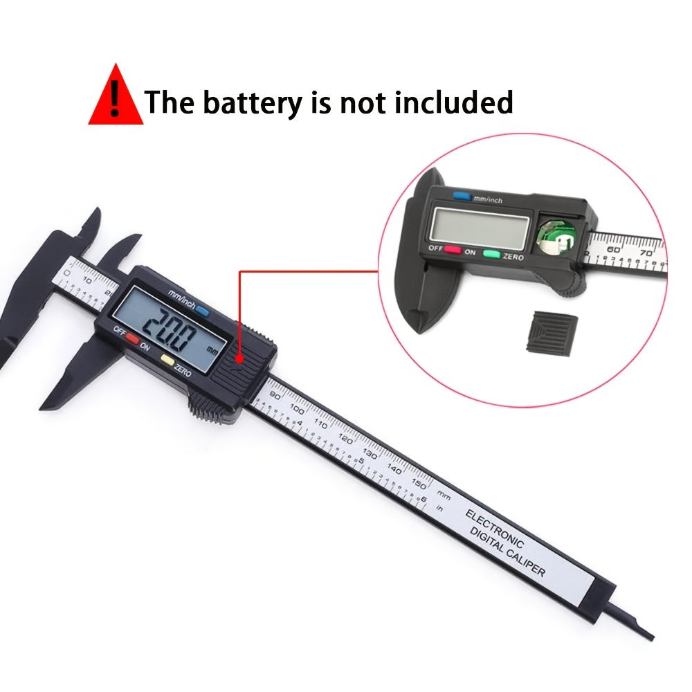 6-Inch Digital Vernier Caliper with Large LCD Display Locking Thumb Screw and Zero Setting