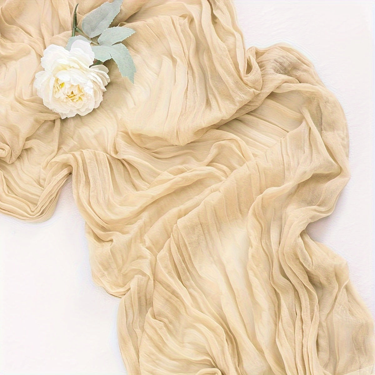 Boho Style Cheesecloth Table Runner for Weddings, Parties, Home Decor