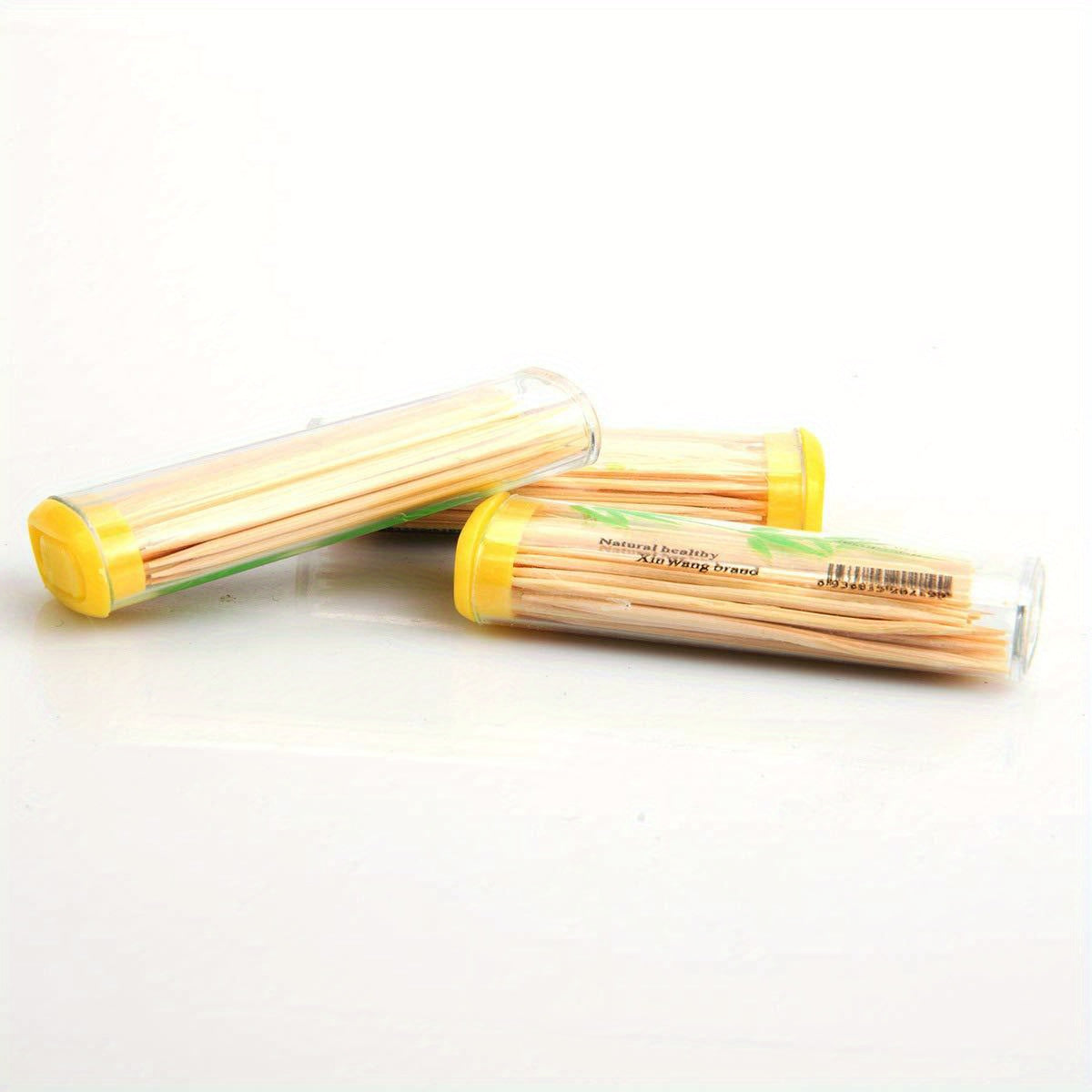 Portable Bamboo Toothpick Dispenser with Disposable Toothpicks