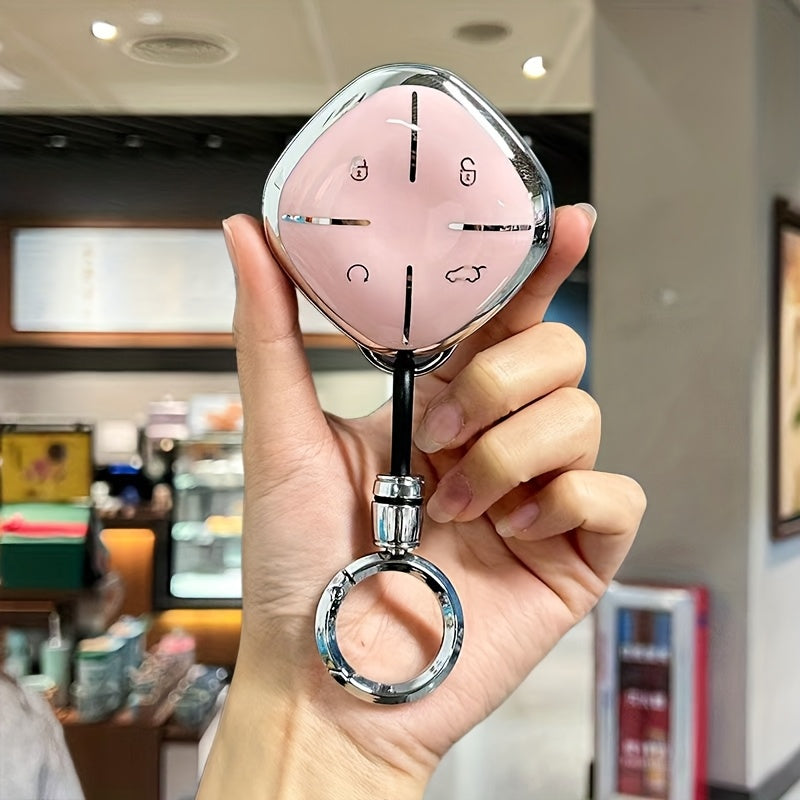 Universal TPU Car Remote Key Fob Cover with Keyring Durable Scratch-Resistant