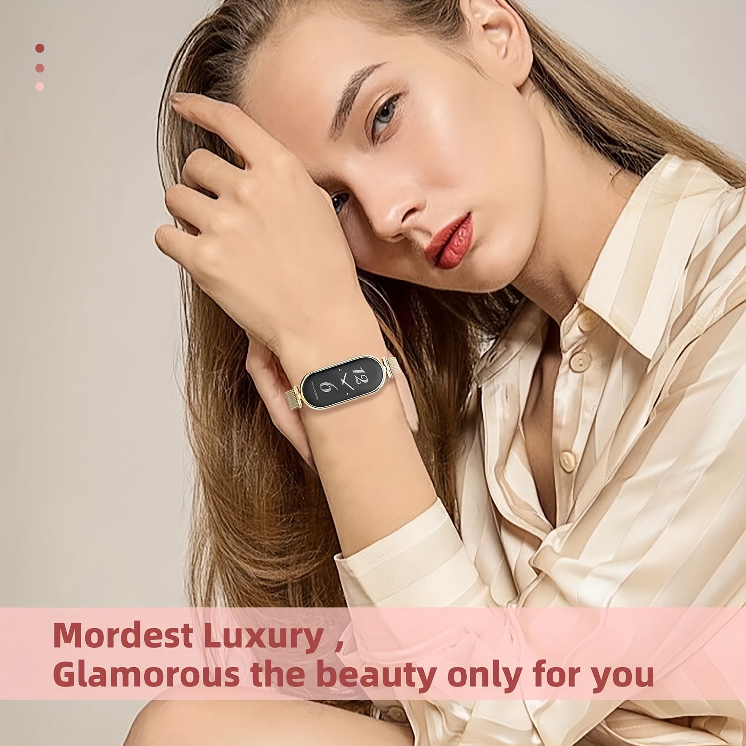 Stainless Steel Milanese Loop Watch Strap for Xiaomi Smart Band 3-9