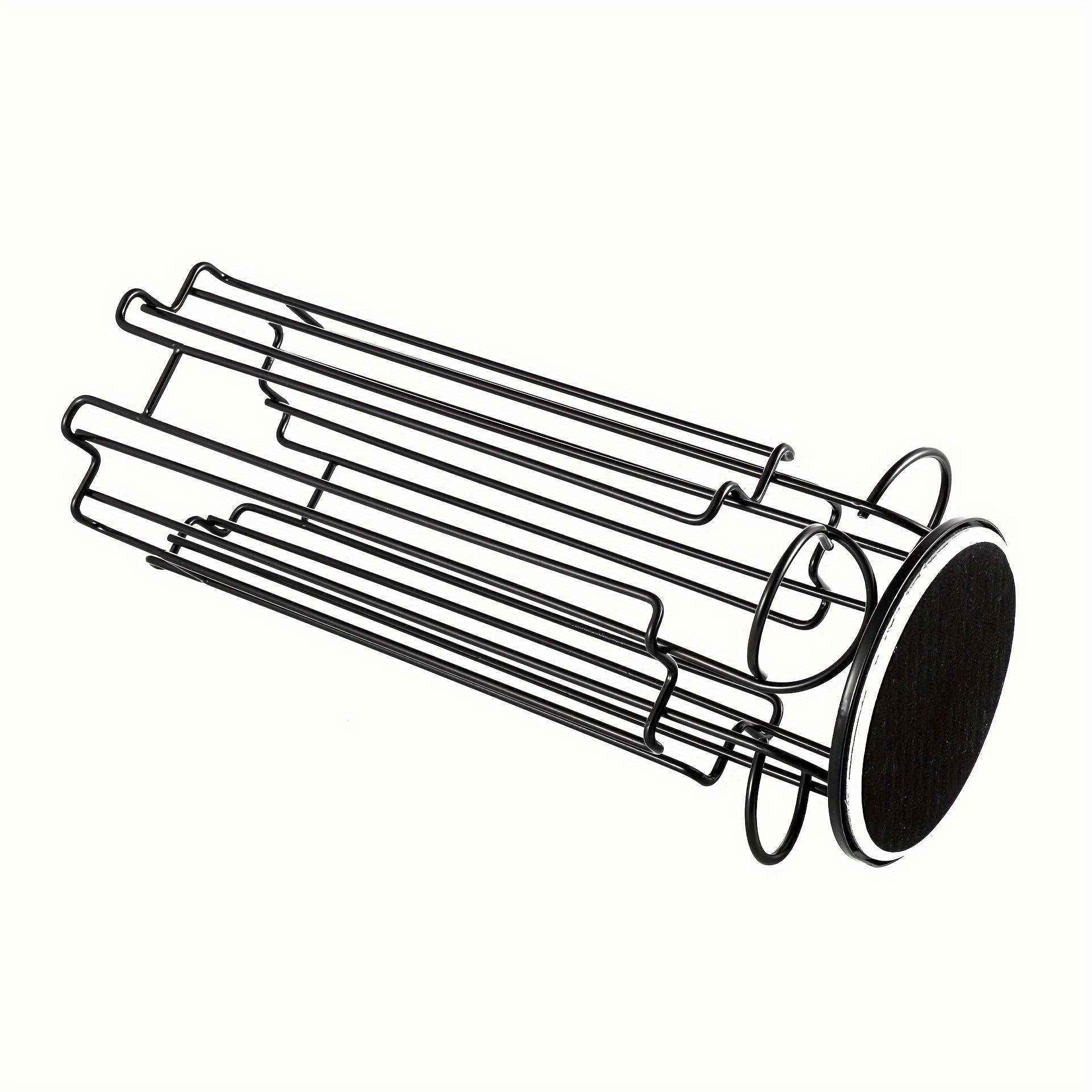 Large Capacity Rotatable Coffee Capsule Holder Rack for 24 Black Capsules