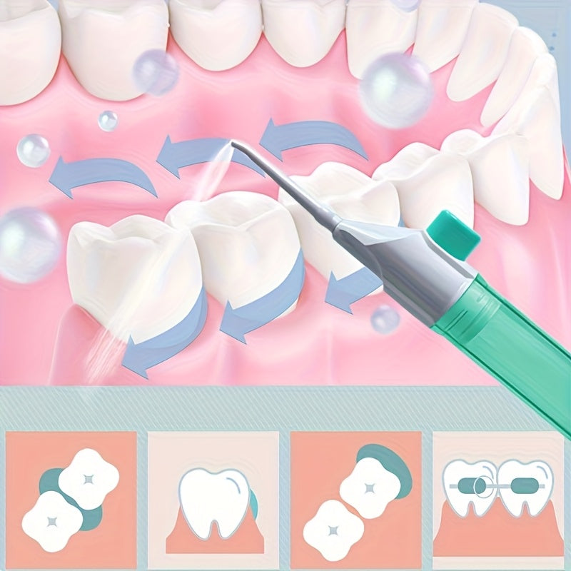 High-Pressure Dental Flosser Portable Manual Teeth Cleaner for Deep Cleaning