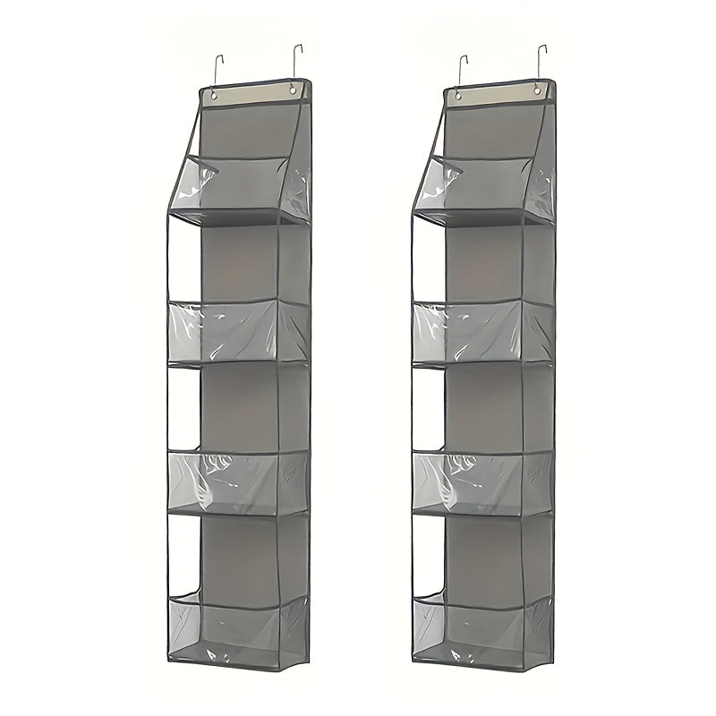 Over-the-Door Hanging Organizer with 4 Shelves Wall-Mounted Space Saver Polyester