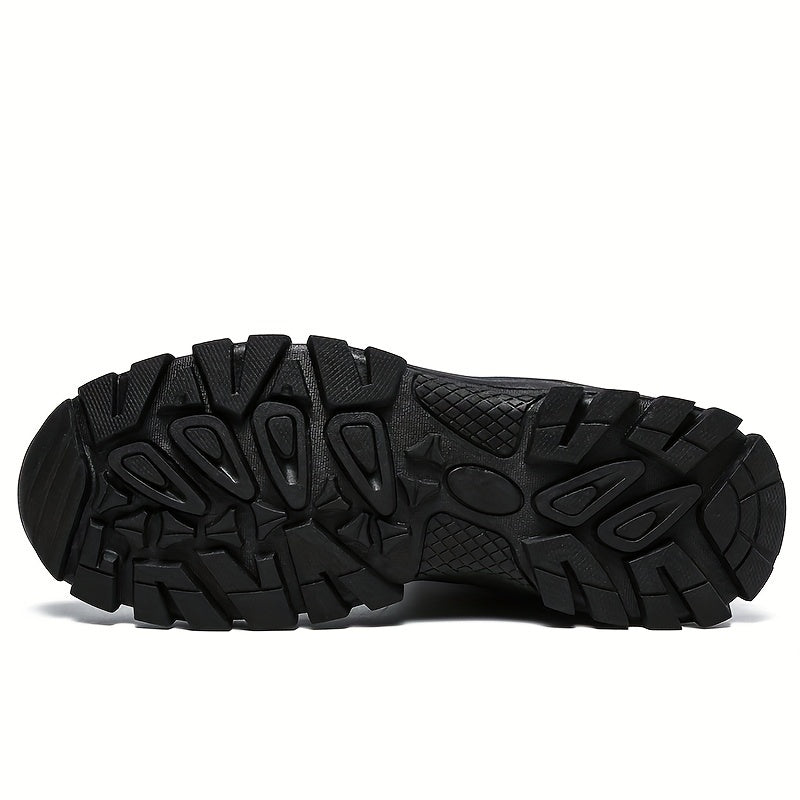 Women's Winter Hiking Boots Outdoor Platform Lace-Up Solid Color