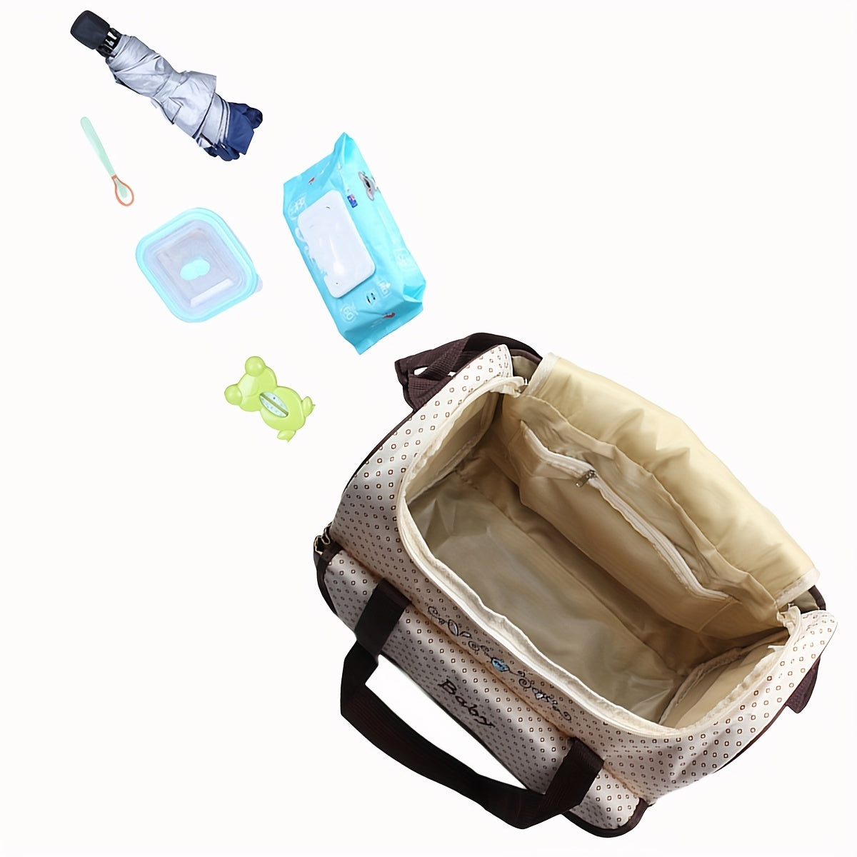 Большая вместительная легкая сумка для подгузников для мам с несколькими отделениями, через плечо, дорожная сумка