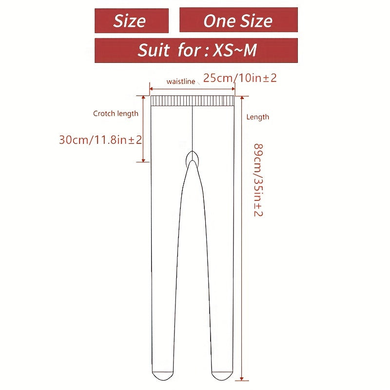 Women High-Waisted Solid Color Knit Pantyhose for Slim Fit