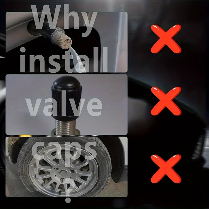 16pcs Fluorescent Skull Tire Valve Caps Glow-in-Dark Red for Cars Bicycles Trucks