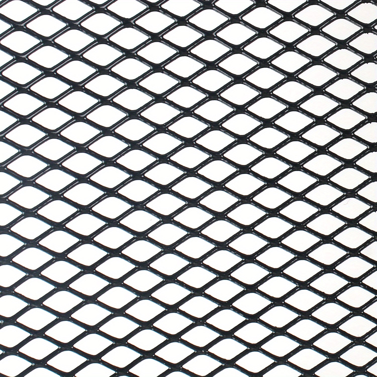 Universal Aluminum Alloy Car Grille Mesh Black Rhombic 101.6cm x 33.02cm