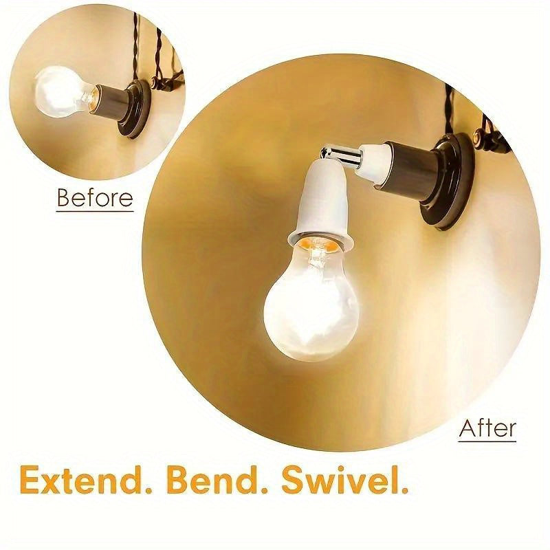 Adjustable Lamp Base Extension Adapter for Garage Porch Restaurant Decor