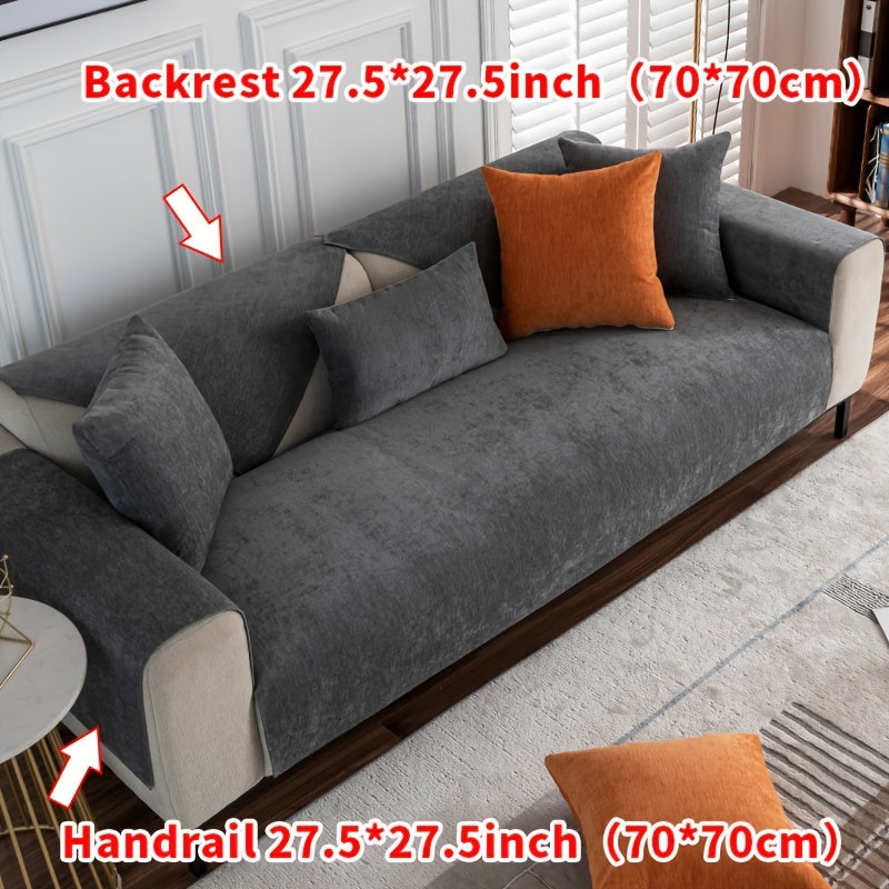 Chenille Sofa Cover for 1-4 Seater All-Season Pet-Friendly Non-Slip Machine Washable