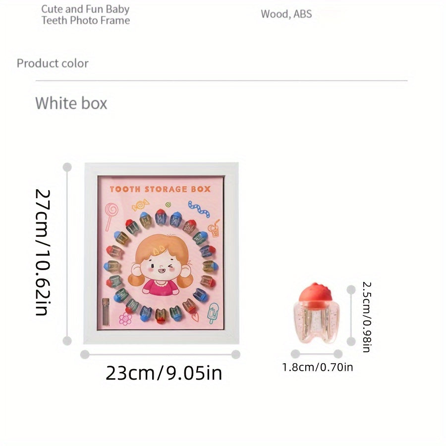 Children's Crystal Storage Box House Shape for Milk Teeth with Compartments