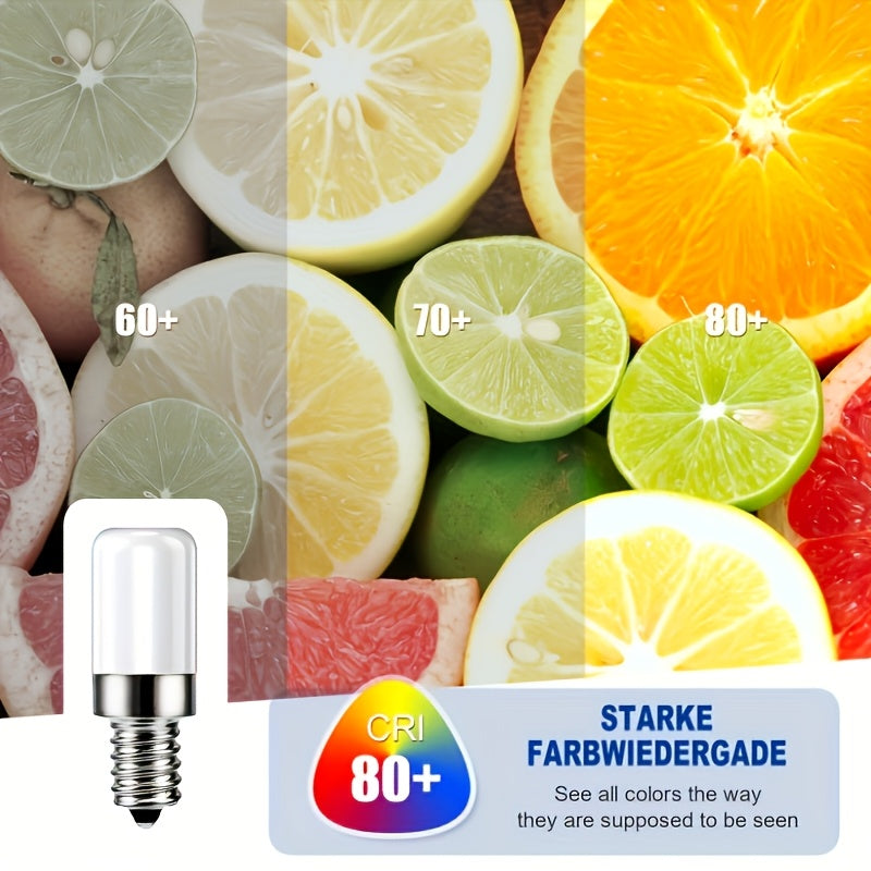 8-Pack 2W E12 LED Bulbs for Microwave Oven Refrigerator Appliance Lighting Compact Durable PE Material