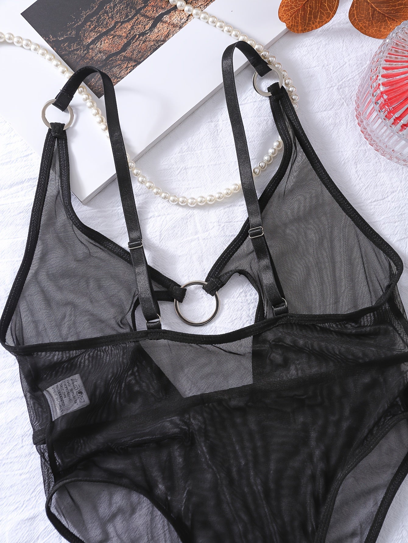 Summer Women's Mesh Strapless Bodysuit for European and American Fashion