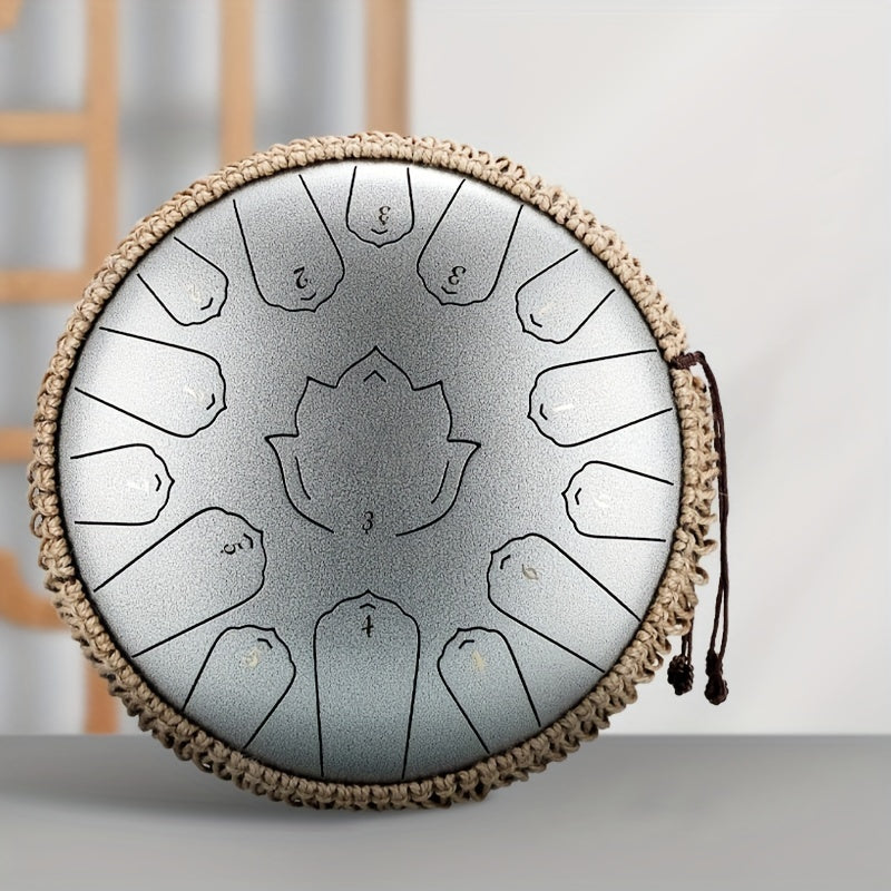 Steel Tongue Drum 15 Notes Handcrafted Meditation Yoga Relaxation 33cm Key of C
