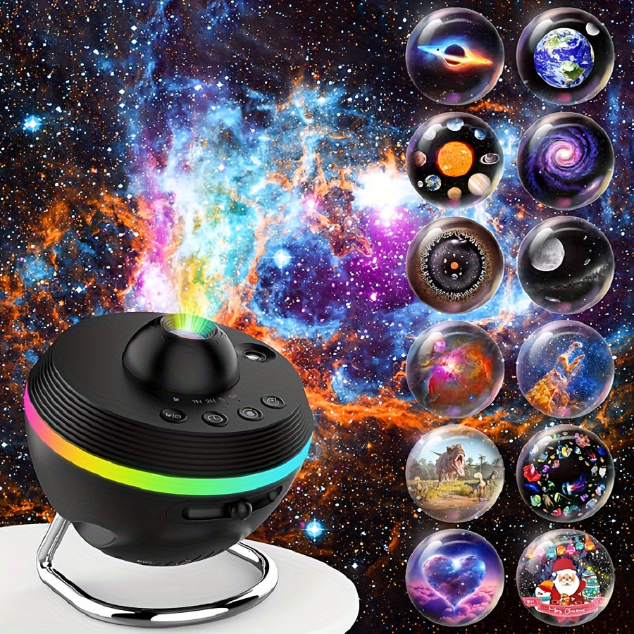 Galaxy Meteor Projector Night Light with Timer HD Nebula Lamp Adjustable Brightness Space Effects for Bedroom Home Theater