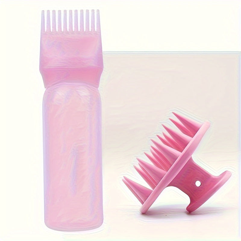 Botella de 120ml para teñir el cabello con peine y aplicador para una fácil aplicación del color