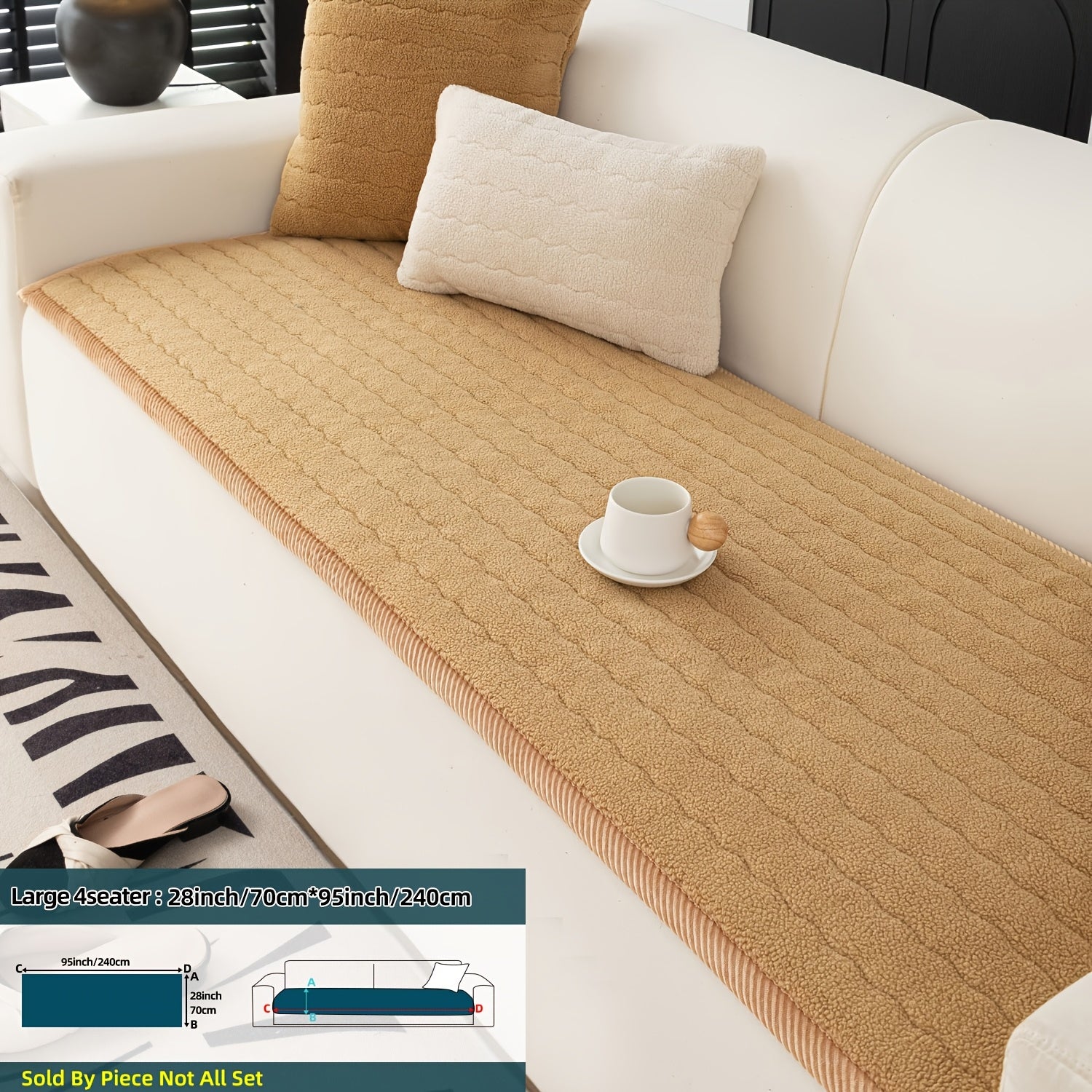 Bohemian Style Washable Pet-Friendly Non-Slip Sofa Cover for Living Room and Office