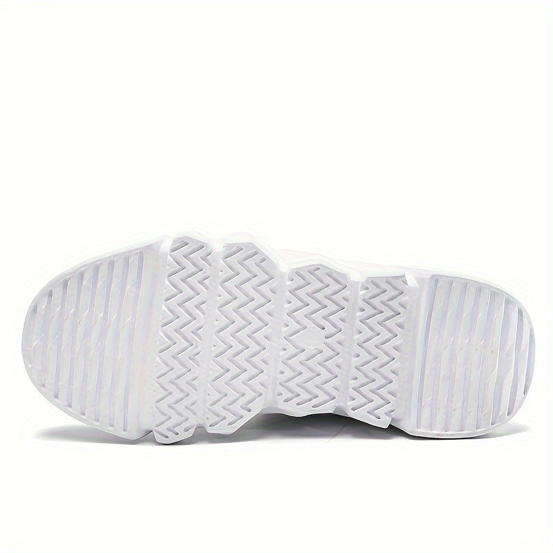 Kids White Breathable Canvas Sneakers for All Seasons with Easy Fastening