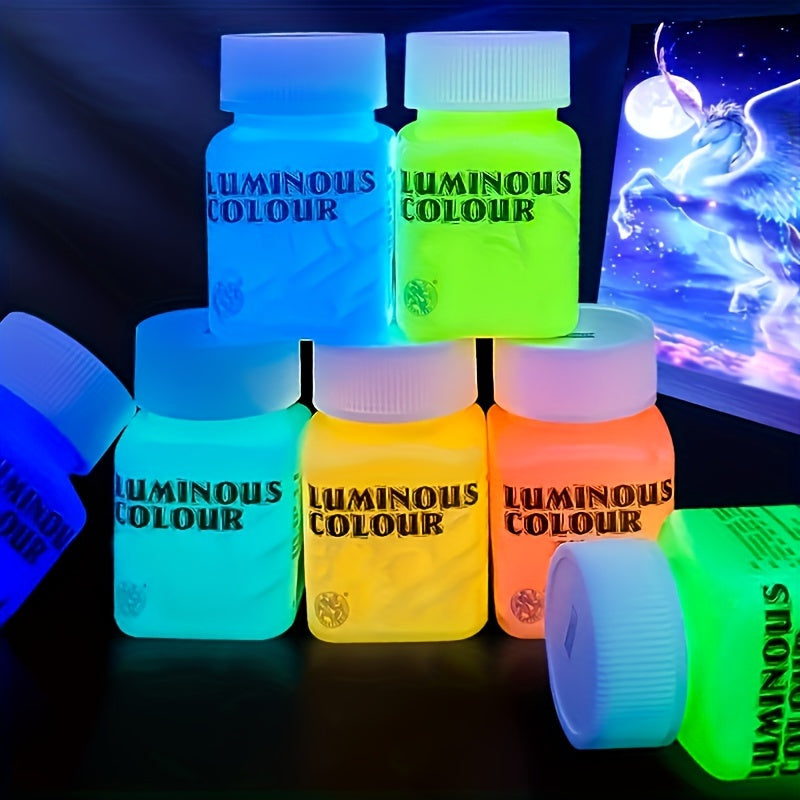 Glow-in-the-Dark Acrylic Paint 1.96oz for Crafts and Art Projects