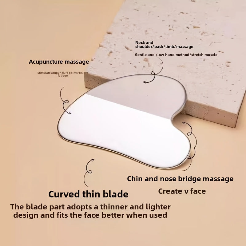 Yuz go'zalligi uchun yurak shaklidagi zanglamaydigan po'latdan yasalgan qirqish taxtasi, zaryadsiz va batareyasiz, yuz go'zalligi va fondasyon palitrasi uchun mos.