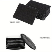 Double-Sided Adhesive Strips 10-Pack Black Washable for Bedding and Home Use