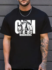 Yoz uchun Katta O'lchamdagi GYM Print Erkaklar Tasodifiy T-shirti