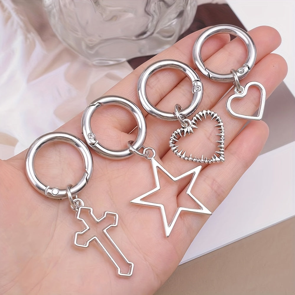 Unisex Stainless Steel Shoe Charms Hollow Star Heart Boot Accessories