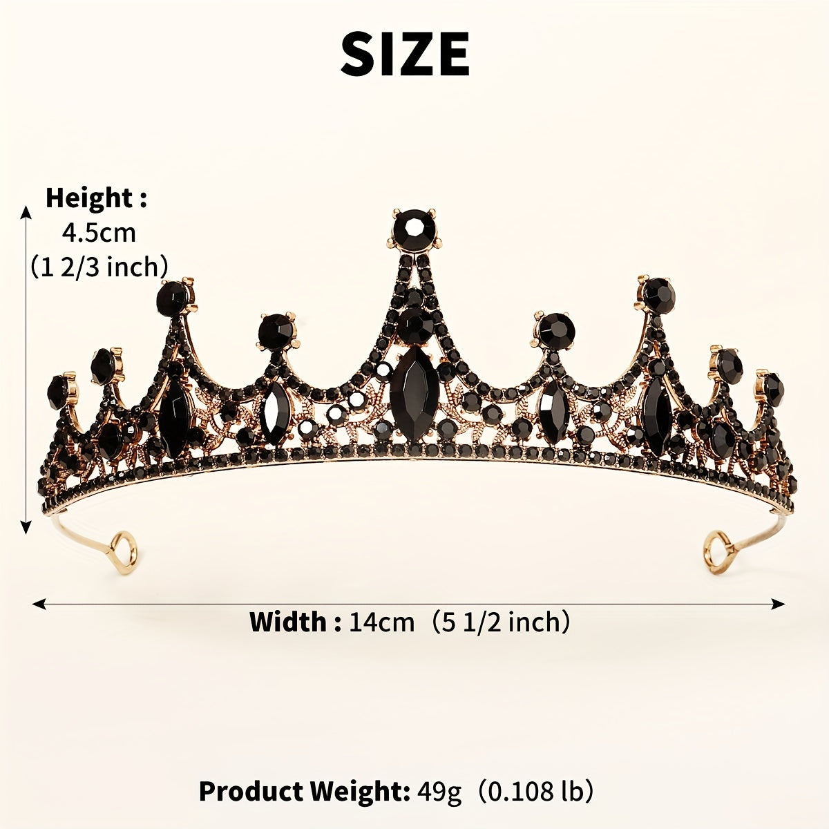Черная кристальная тиара с камнями-стразами для свадеб и вечеринок, элегантное свадебное украшение для волос