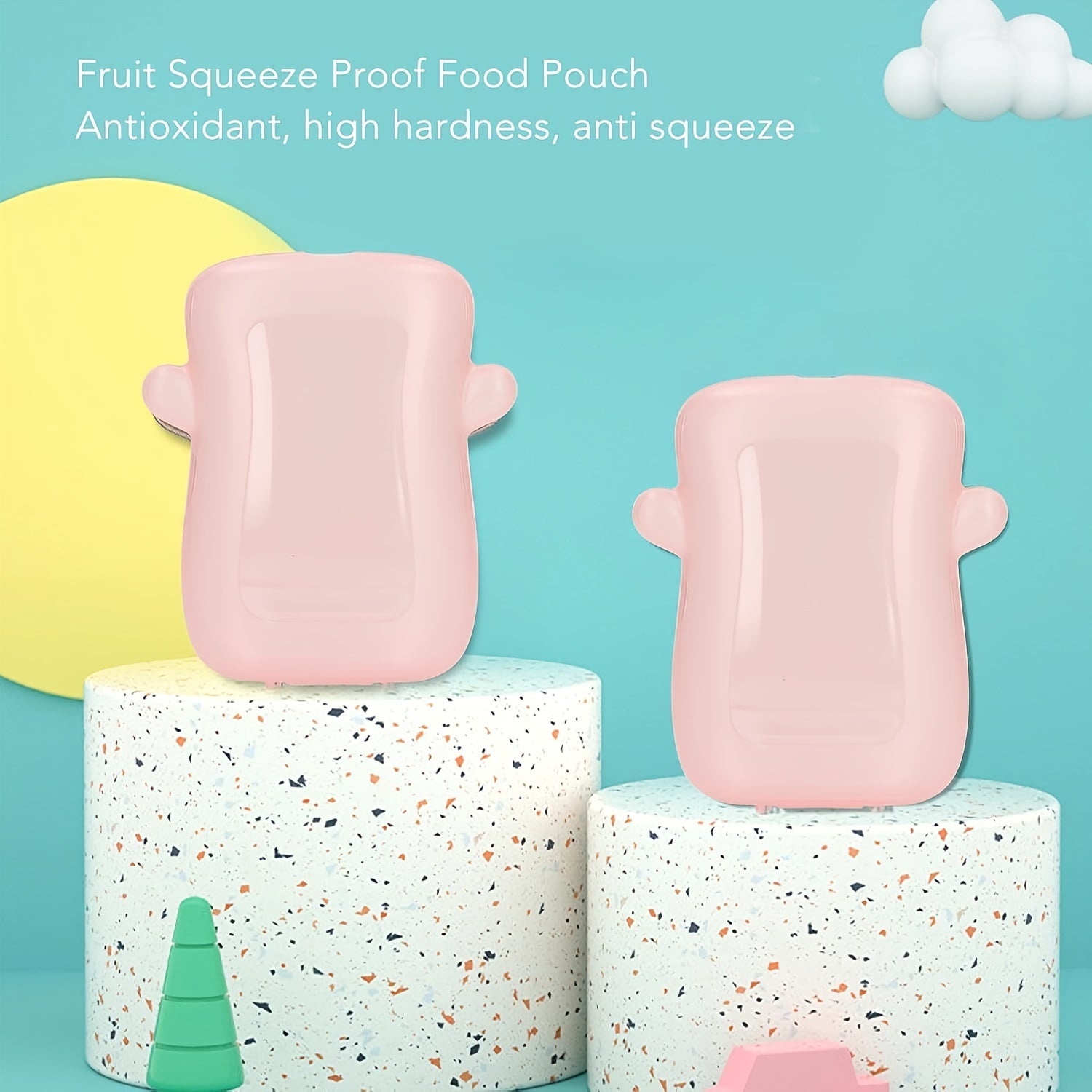 1/2 dona Bolalar uchun Meva Oziqlantiruvchi Sumkalar, Meva va Sabzavot Sharbati Purkagich Sumkalari, Qo'lga Oson Gel va Meva Püresi Sumkalari.