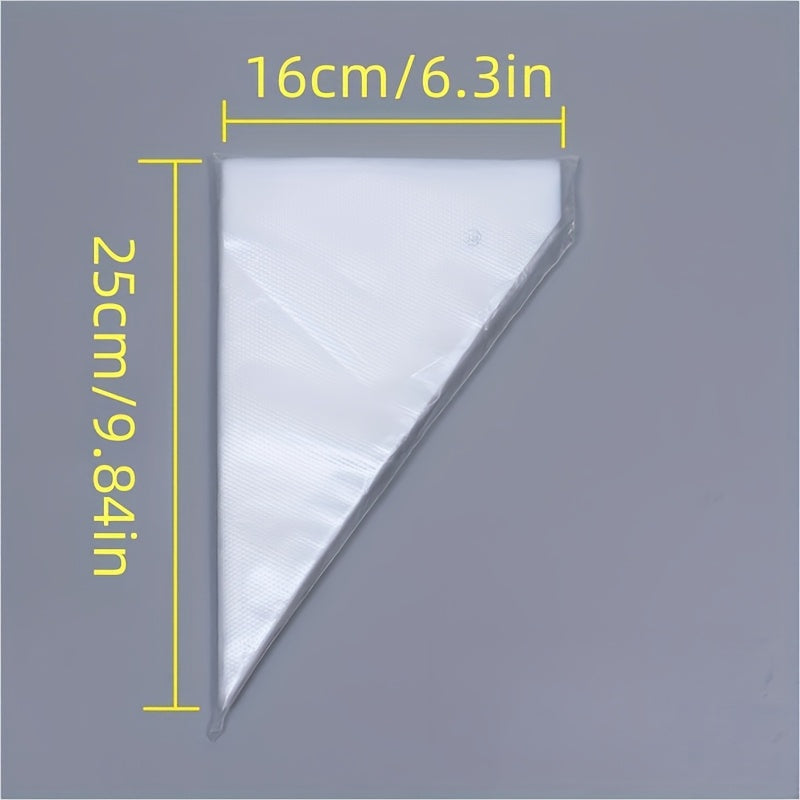 100 ta tort bezash uchun sumkalar to'plami, bardoshli plastmassa, oziq-ovqat uchun xavfsiz