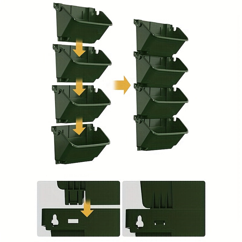 30 dona devorga o'rnatiladigan gul idishlari ichki va tashqi foydalanish uchun vertikal qavatli plastik o'simliklar uchun tutqichlar