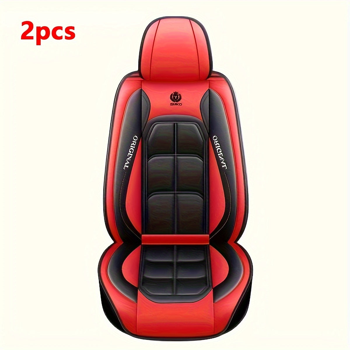 Universal Fit PU Leather Car Seat Covers Front Seat Protectors for Trucks SUVs