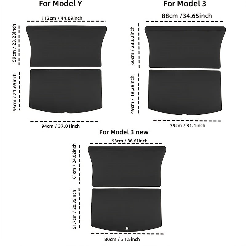 Alfombrilla de cuero sintético para maletero trasero para Tesla Model Y/3, revestimiento de carga para todo el clima