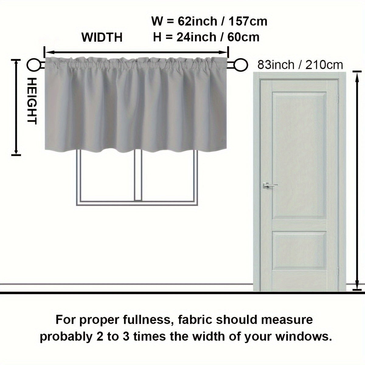 Blackout Heat Insulation Curtain Rod for Kitchen Living Room Bedroom Home Decor