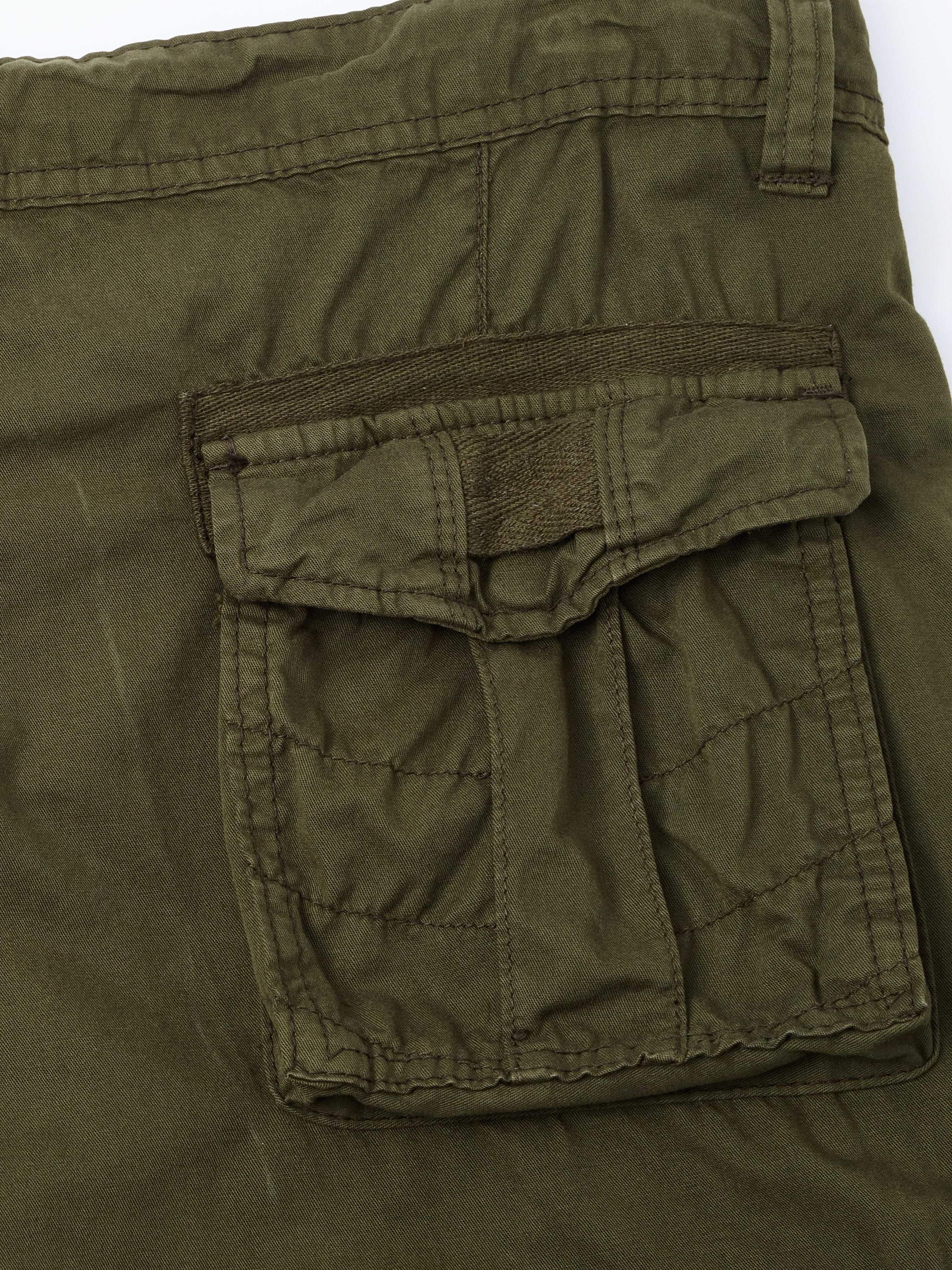 Erkaklar uchun Plus o'lchamdagi paxta cargo shortlari, cho'ntaklar bilan, yozgi kiyim