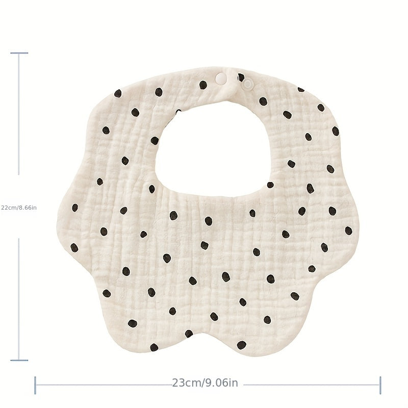 Baby Bib Soft and Adjustable 6-Layer Muslin for Newborns Infants Toddlers Drooling Teething