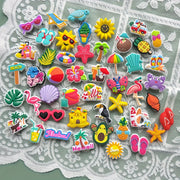 25pcs Hawaiian PVC Shoe Charms Tropical Decor for Shoes Bags and Hats