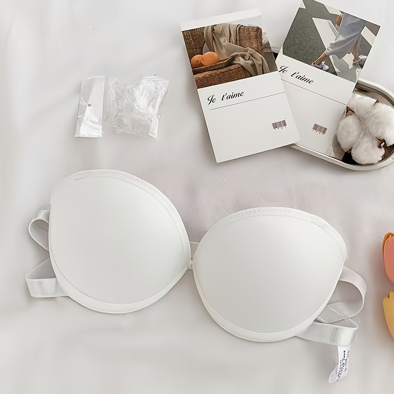 Bandeau Bra Strapless Push-Up Underwire for Wedding and Formal Wear Japanese Lace Design