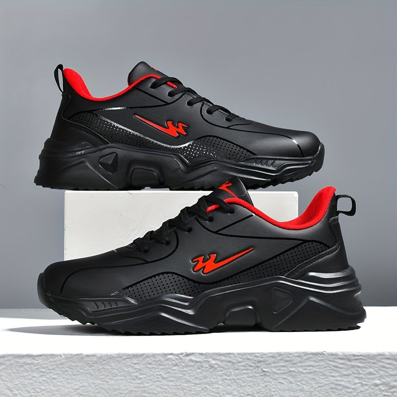 Men's Casual Sneakers Running Shoes Breathable Fabric Low Top Lace-Up Durable Sole