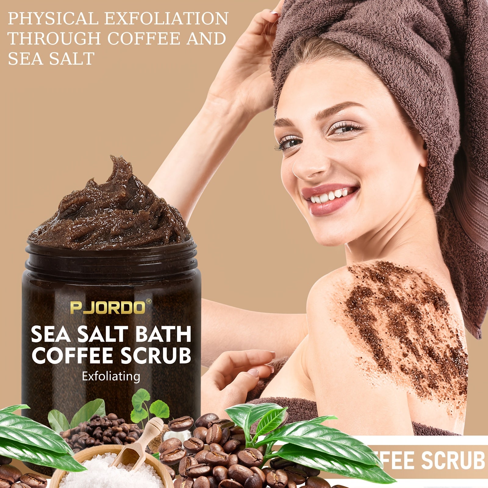 Unisex Body Scrub Coconut Coffee Exfoliating Paste Alcohol-Free All Skin Types