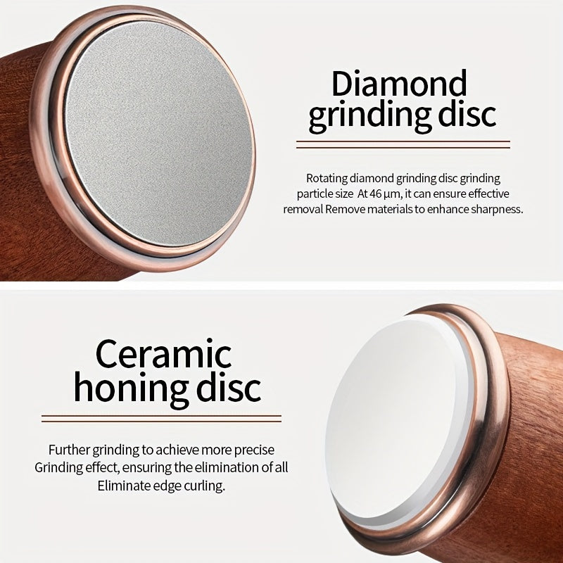 Kitchen Knife Sharpening Set with Magnetic Angle Guide, Corundum, Metal Construction