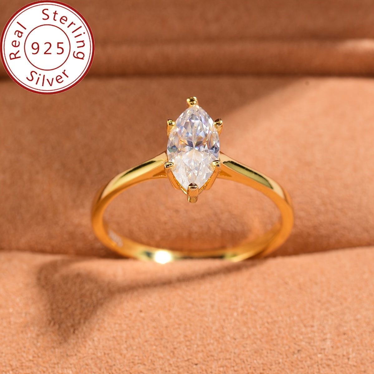 Moissanite Engagement Ring for Women 1CT Sterling Silver Wedding Jewelry