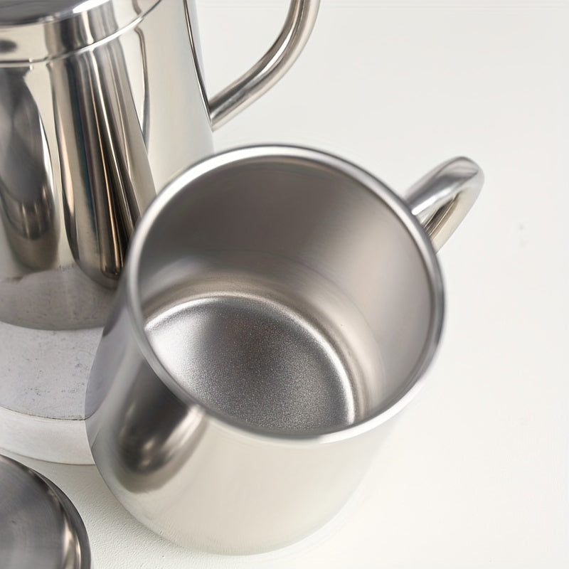 Stainless Steel Coffee Mug with Lid Double Wall Insulation Drinkware Gift