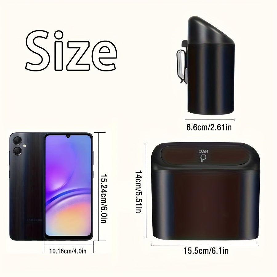 Car Interior Organizer 3pcs Set with Trash Can and Garbage Bags for Garage and Vehicle