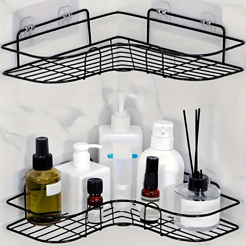 5pcs Clear Self-Adhesive Wall Hooks for Bathroom Organizers and Storage