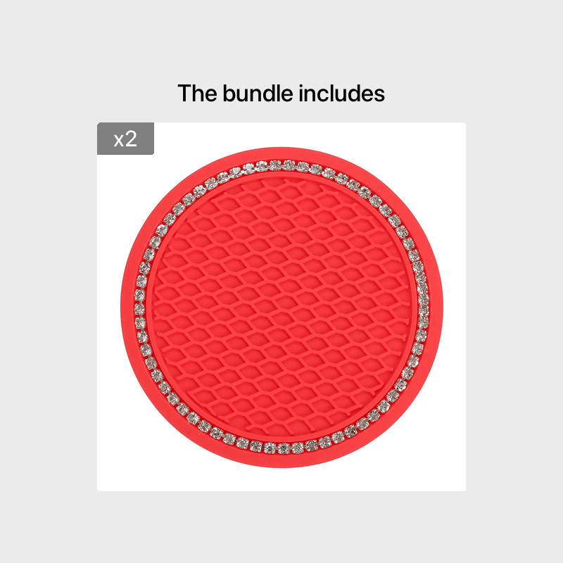 Avtomobil aksessuarlarining doira shaklidagi tarmoq, yumshoq rezina, sirg‘almaslik uchun stakan tutqichlari